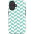 Blue White Chevron iPhone 16 Plus Magsafe Impact Case
